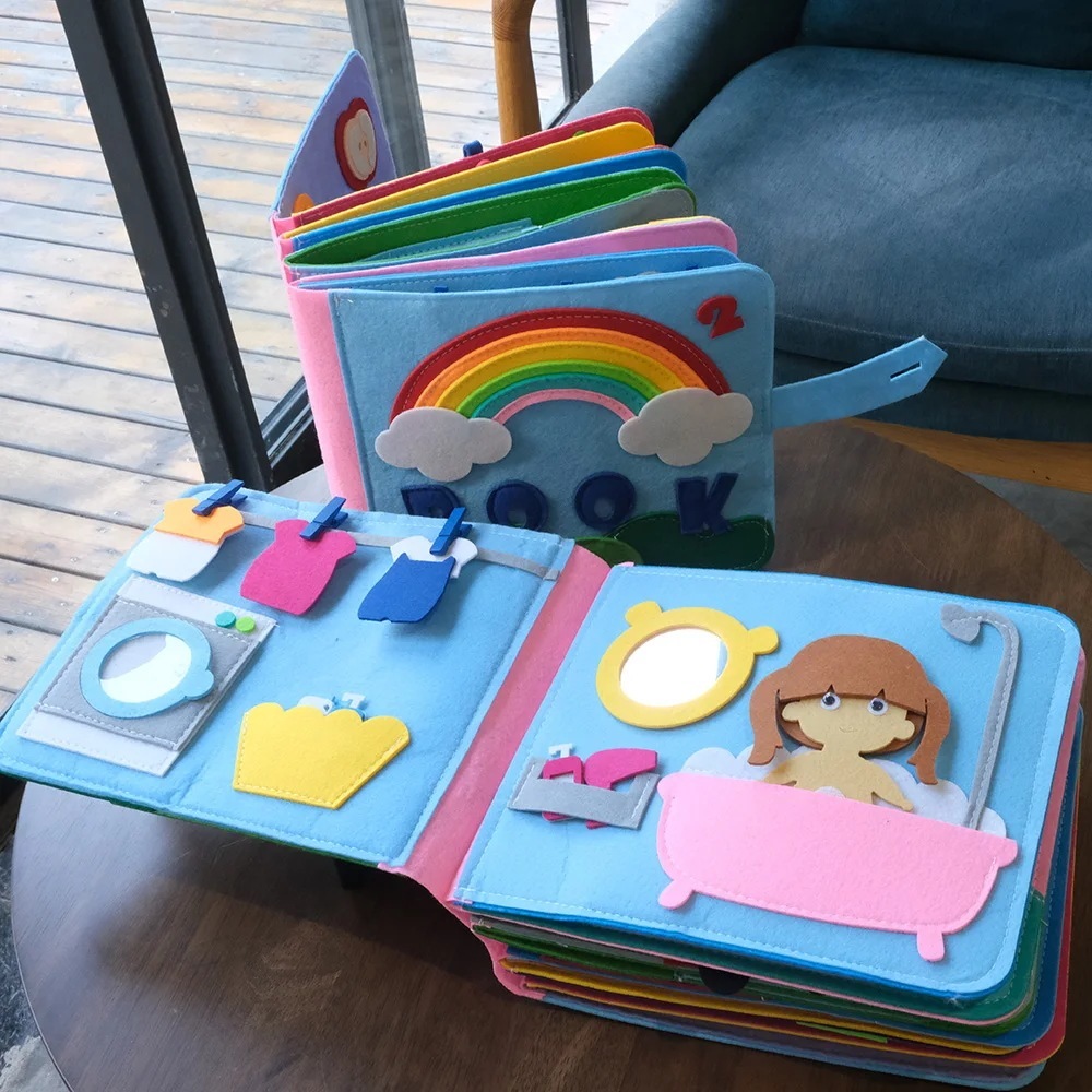 洗える赤ちゃんの写真 幼児のためのビジーボード 3D赤ちゃんの物語 教育的な習慣 知識 ドロップシッピング