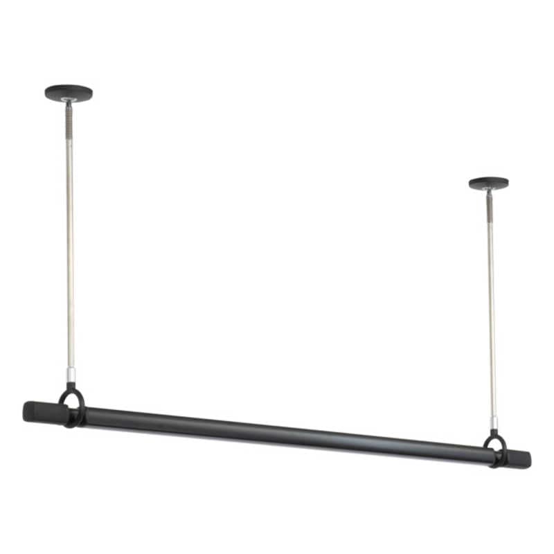 川口技研　室内用天井付スポット型物干 QSC型 竿セット 1組 ホスクリーン ブラック　QSCL-15-BK