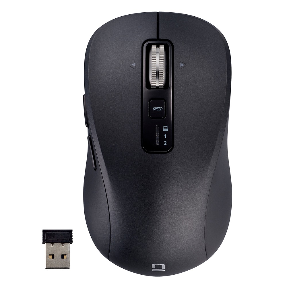 ナカバヤシ 【感動ホイールマウス】 Bluetooth・USB無線(デュアル)静音5ボタンBlueLEDマウス Mサイズ(ブラック) MUSDKF242BK
