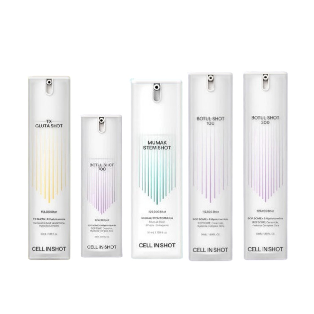 MUMAK STEM SHOT 30ml / TX GLUTA SHOT 50ml / BOTUL SHOT 700 300 100 / アイバッグやフェイスラインのリフティングに