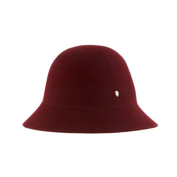HAT51145 WW マリコ ワイルド ブラック ベリー ウォーム レッド ウール フェルト クローシュ バケットハット