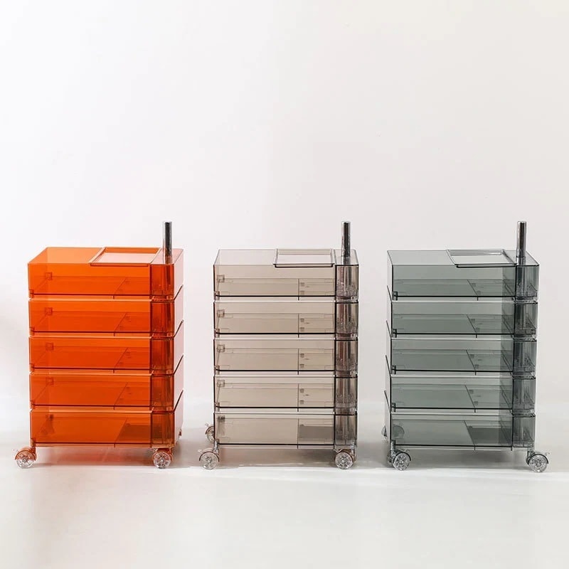 収納ケース クリエイティブな北欧の多機能収納キャビネットモバイルベッドサイド収納キャビネットシンプルモダンな回転収納キャビネット