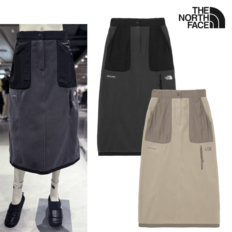 NK6FR55 WS DENALI FLEECE SKIRT 25FW 新作 フリースロング 防寒 暖かい 秋冬ボトム用 デイリー用 タウンユース レディース 通勤 通学 コーデ提案 ブーツ ソックス
