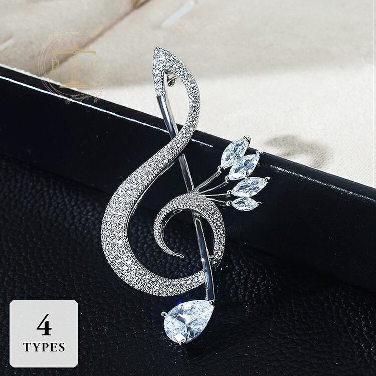 【急速出荷!】ブローチ 卒業式 入学式 アンティーク おしゃれ 入園式 カジュアル フォーマル ト音記号 音楽 イベント