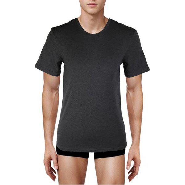 保温アクリルモダール混紡男性半袖ランニング