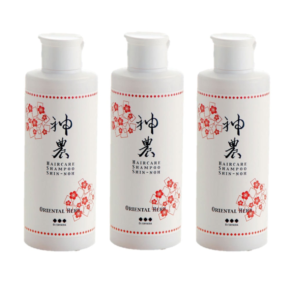 ハーブ神農ヘアシャンプー 200ml X 3個セット　頭皮や毛髪にやさしい植物由来の自然派シャンプー