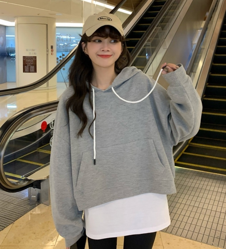 トップス デート モテアイテム プルオーバー パーカー 長袖 フード付き コットン 可愛い きれいめ 上品 おしゃれ かっこいい 可愛い ラブリー キュート ガーリー クール モード系