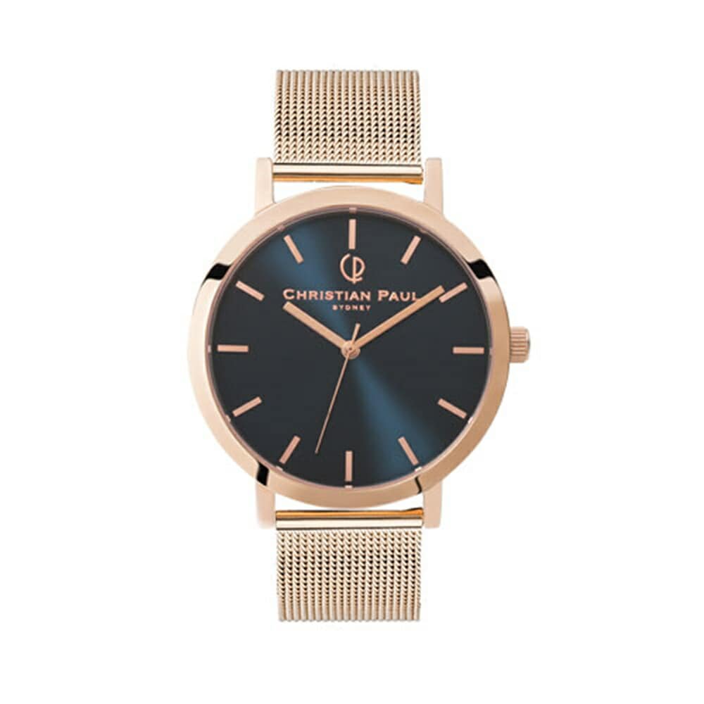 日本正規品 クリスチャンポール 腕時計 手表 誕生日 プレゼント レディース サンレイ メッシュ ピンクゴールド 仕事用 おしゃれ かわいい ブランド 時計 結婚祝い 女友達　20代 30代 40代