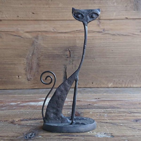 オブジェ 置き物 インテリア雑貨 家具 インテリア アートなネコ 首長猫 高級感漂う オーナメント