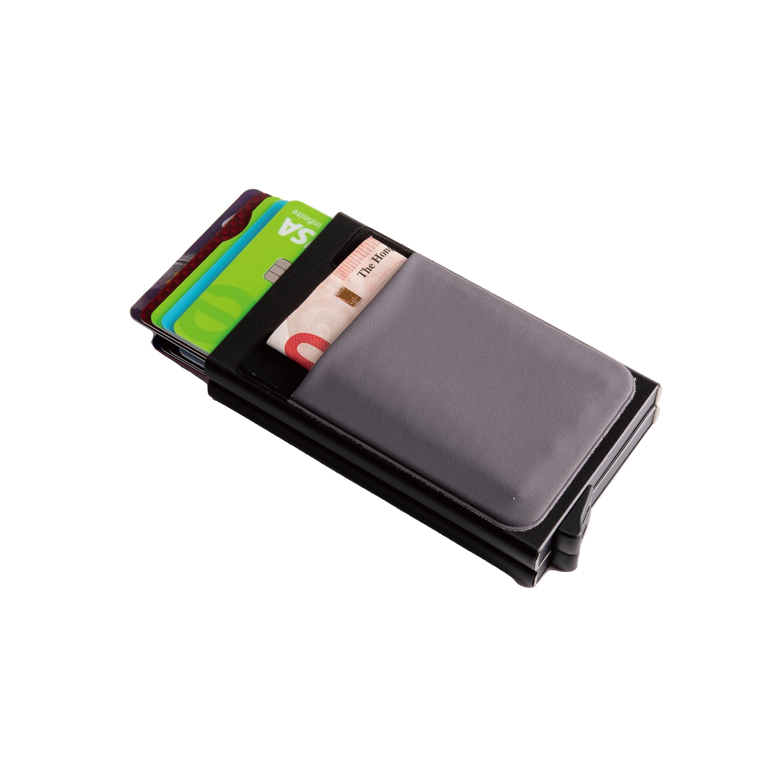 RFID アルミニウム合金盗難防止二重層クレジット カード ホルダー