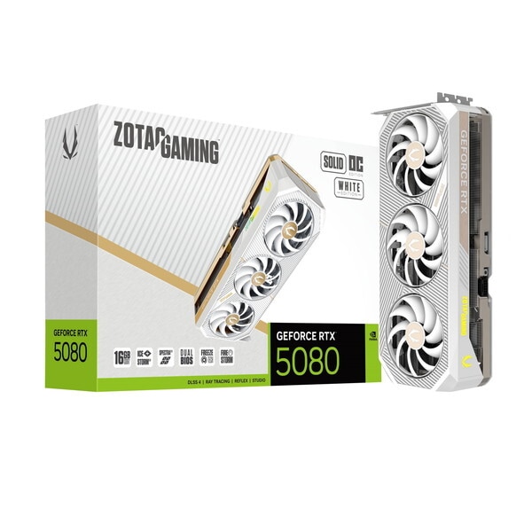 RTX5080SOLIDOCW16G/ZT-B50800Q-10P ホワイト グラフィックボード