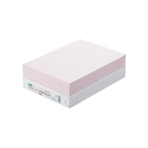 （まとめ）TANOSEE αエコカラーペーパーII A4 ライトピンク 1冊（500枚） [x10]