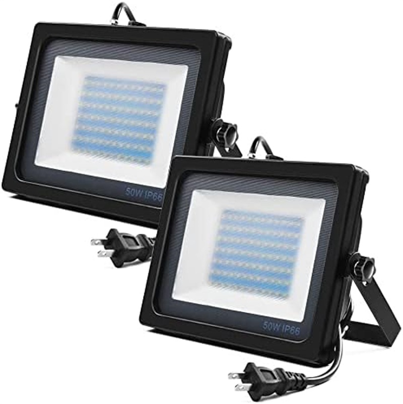 2個 高輝度 LED投光器 屋外 昼光色6000K 50W 550W相当 5500LM 110LM/W 自動防眩機能 防水通気フィルタ付き 内圧調節用 看板灯 集魚灯 作業灯 舞台照明 室内屋外兼用