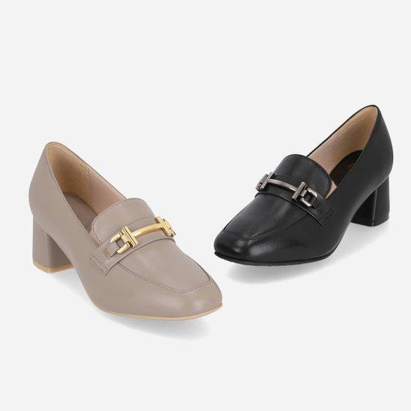 女性ラムスキンクラシックローファーヒール 5cm LCWD42U539