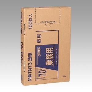 （まとめ買い）ジャパックス メタロセン配合ポリ袋70L透明 100枚 TN73 00073768 [x3]