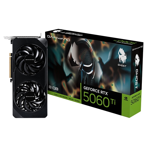 GAINWARD NE7506T019P1-GB2062B ブラック RTX 5060 Ti GHOST 8GB GDDR7 128bit 3-DP HDMI グラフィックボード