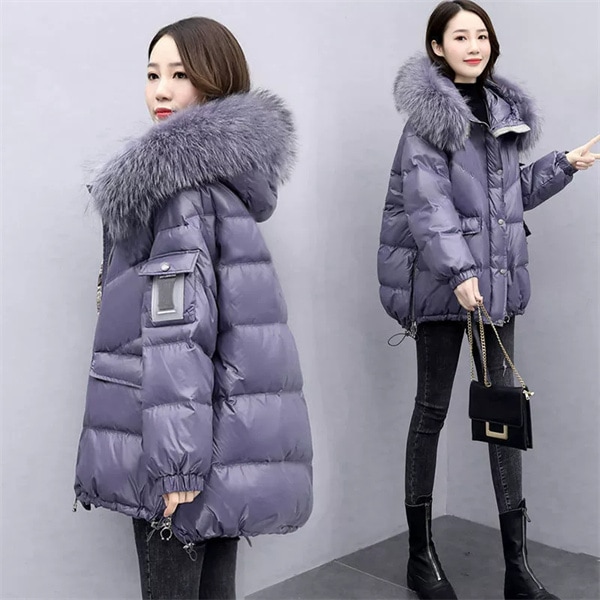レディース 中綿コート ショート丈ダウンジャケット 冬服 高級感フード付きコート お洒落 通勤