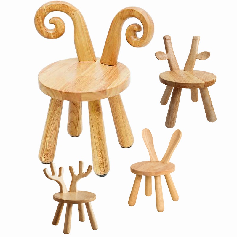 かわいい子供チェア 子供ダイニングチェア　ベビー背もたれスツール　デスクチェア かわいい 木製