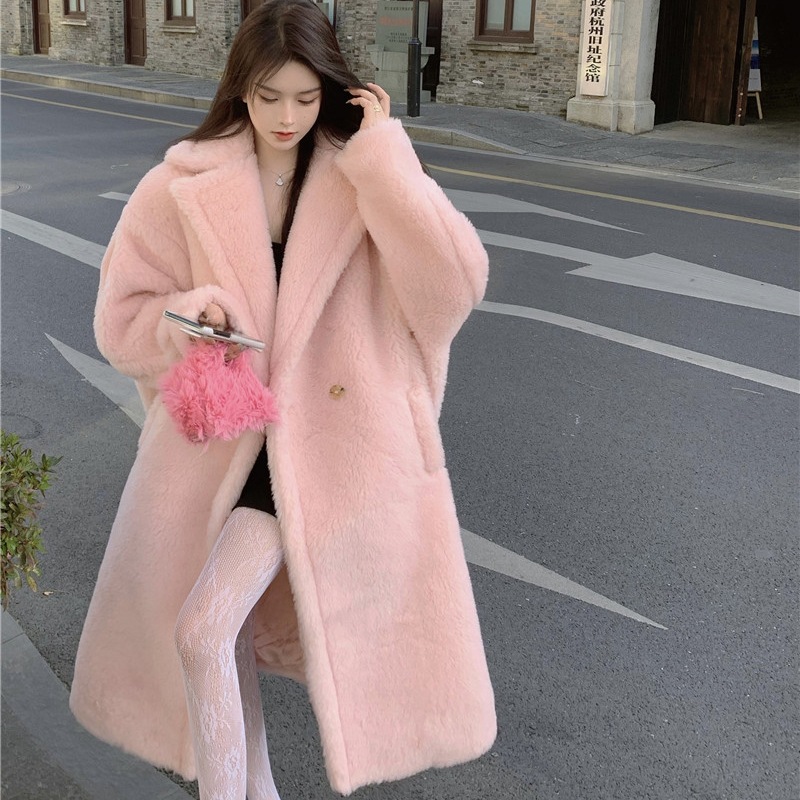 アウター コート ロングコート 毛皮コート 襟付き 長袖 前開き ポケット ロング丈 ふわふわ かわいい 大人可愛い きれいめ シンプル 上品 おしゃれ かっこいい カジュアル レトロ ラフ ルーズ