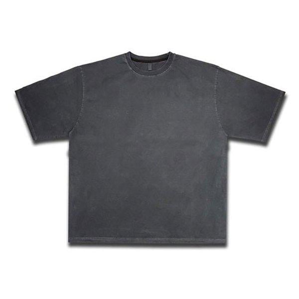 男女共用 ベリー ピグメント ラウンド 半袖 Tシャツ OF-TSH-Q004-チャコール