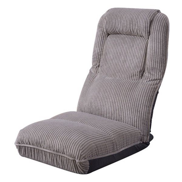 4WAYハイバックフロアチェア グレー 幅47×奥行き70-126×高さ18-76×座面高18cm THC-55GY
