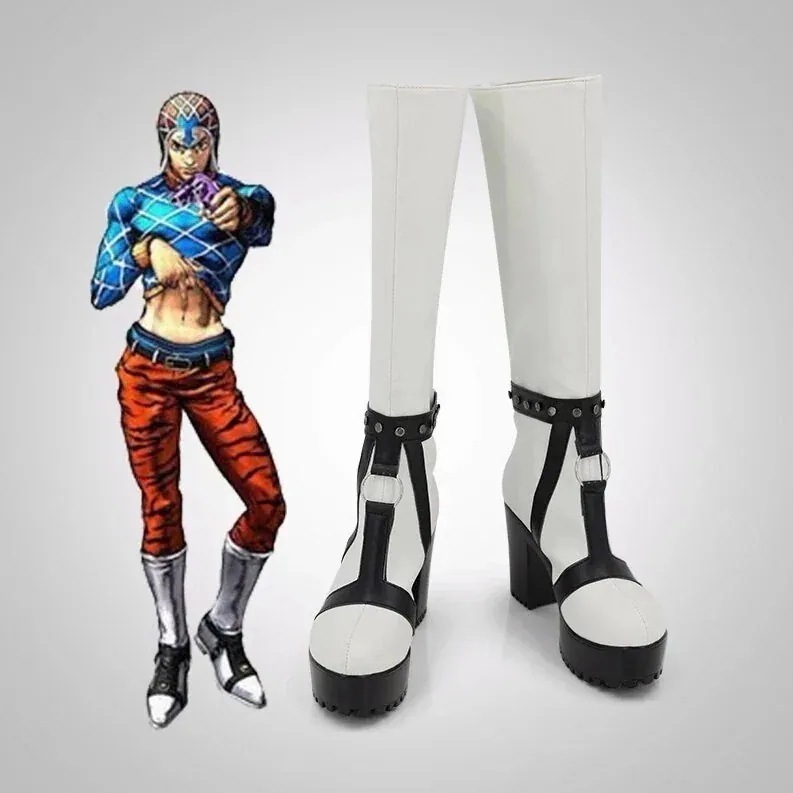 ジョジョの奇妙な冒険グイードミスタコスプレ靴ブーツ 5,224円