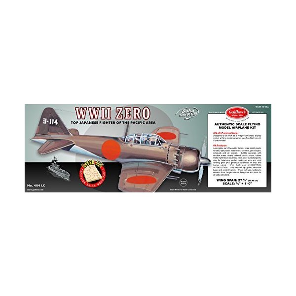 GUILLOW s WWII Mitsubishi Zero Balsa Model Airplane Kit 並行輸入品