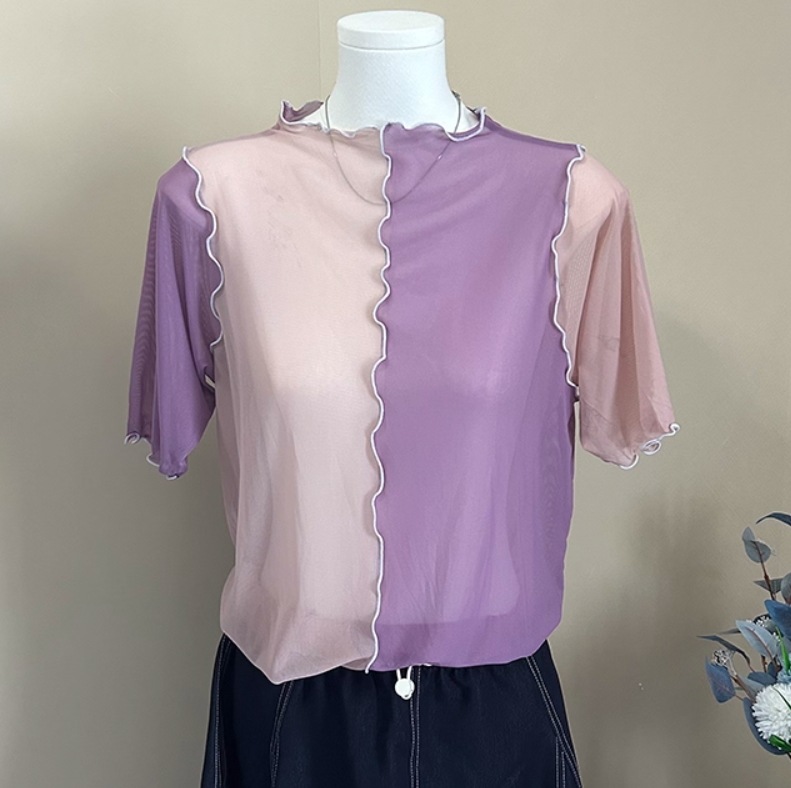 レディース トップス 透け感 シースルー フェミニン 透け感 シースルー ヴィンテージ デニム かわいい 大人可愛い きれいめ シンプル カジュアル かっこいい ラフ ガーリー ルーズ 個性的 主役級