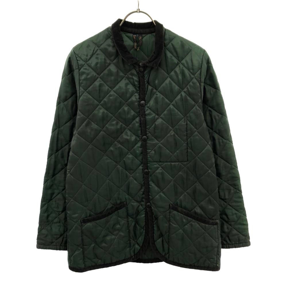 イギリス製 キルティング ナイロンジャケット 38 グリーン メンズ