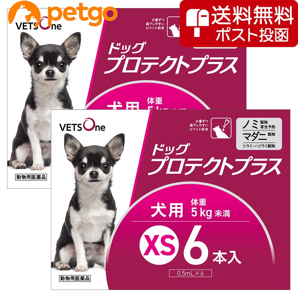 【ネコポス(同梱不可)】【2箱セット】ベッツワン ドッグプロテクトプラス犬用XS6本(動物用医薬品) 5,568円