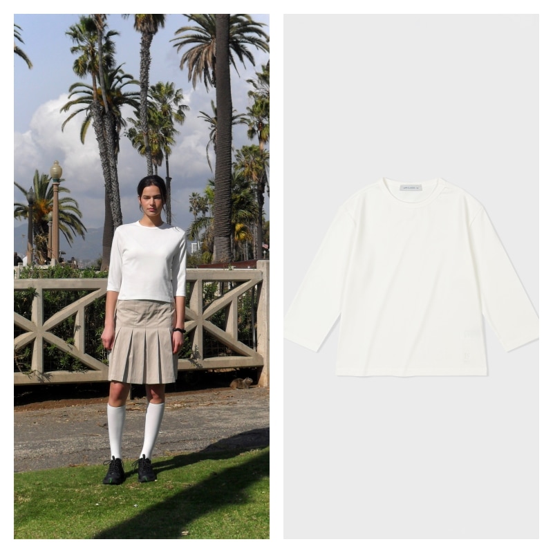 【LOW CLASSIC】 ORGANIC SILKET LC T-SHIRTS : WHITE