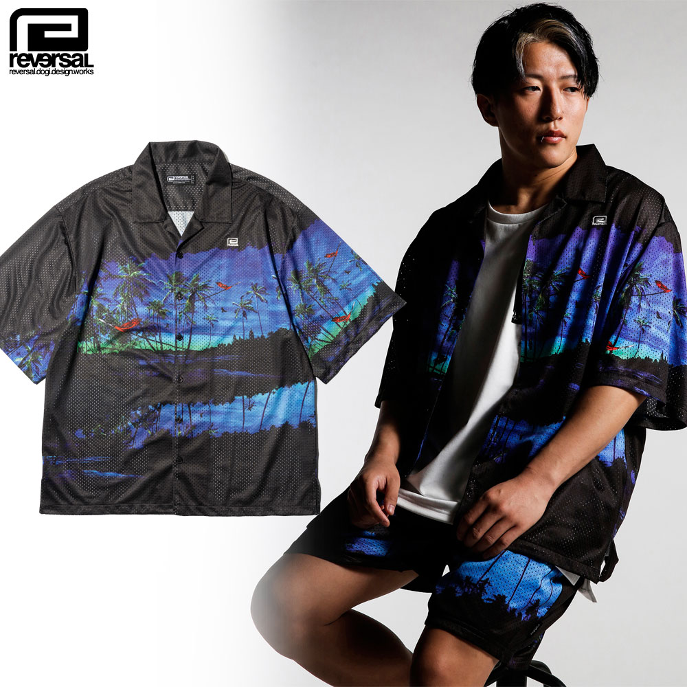 【reversal/リバーサル】ドライメッシュ 半袖シャツ/RESORT DOT MESH SHIRTS rv24ss301