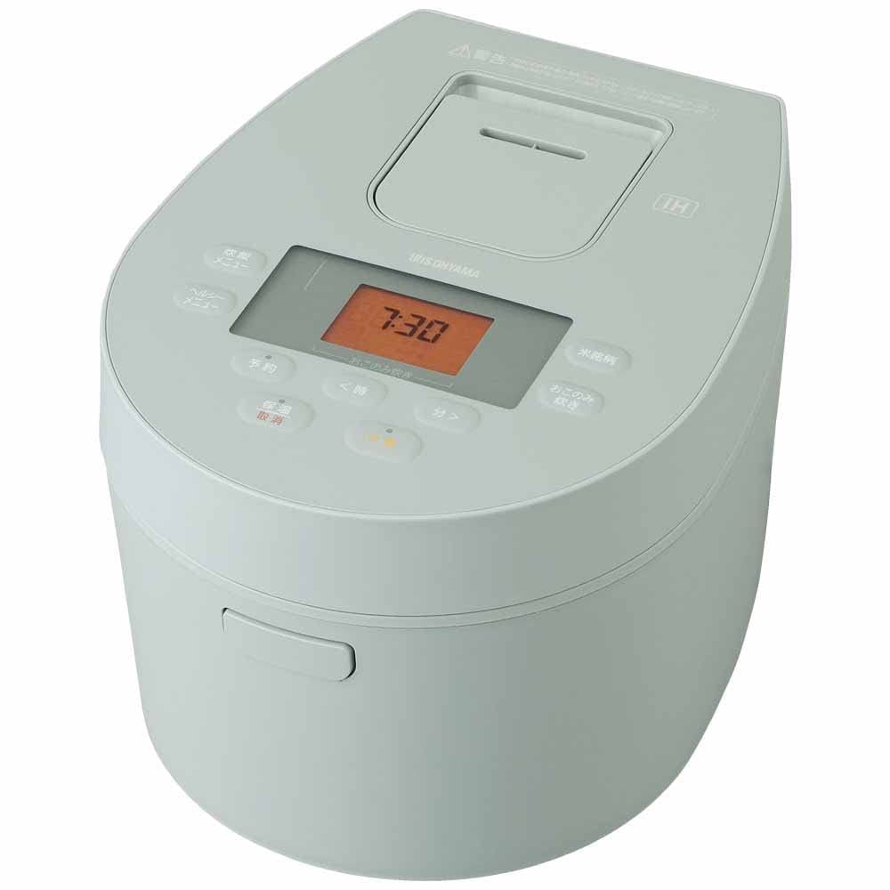 アイリスオーヤマ 炊飯器 3合 IH式 50銘柄炊き分け 低温調理/パン・ケーキ機能搭載 RC-IL30-G ピスタチオ