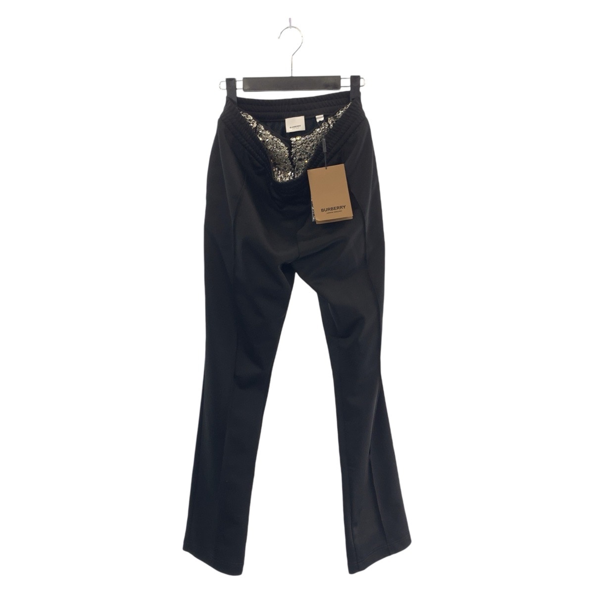 超美品 ビジュー サイズ36 ブラック 黒 シルバー ポリエステル/コットン/ラインストーン パンツ ズボン メンズ 504851