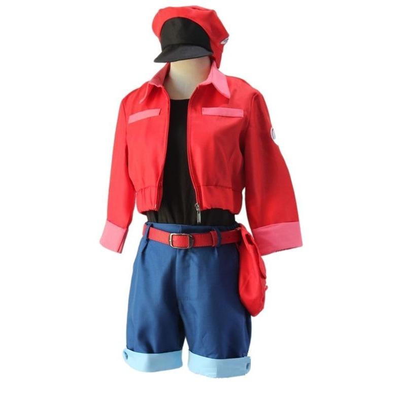 工場直販 一部分3日出荷はたらく細胞 赤血球 コスチューム コスプレ衣装 6点セット サイズ SXL