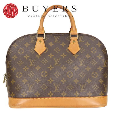 中古 ハンドバッグ アルマ M51130 モノグラム ヌメ革 ブラウン 定番 レディース 女性