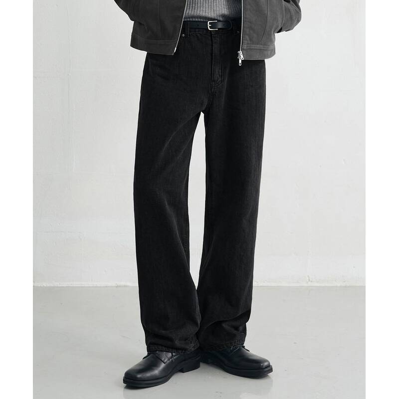 DRAW FIT ユージュアル セミワイド デニムパンツ [BLACK] DFDN3302BK 372693