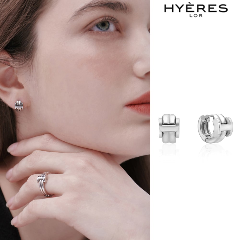 [HYERES LOR] Happiness Silver (W) One Touch Earrings