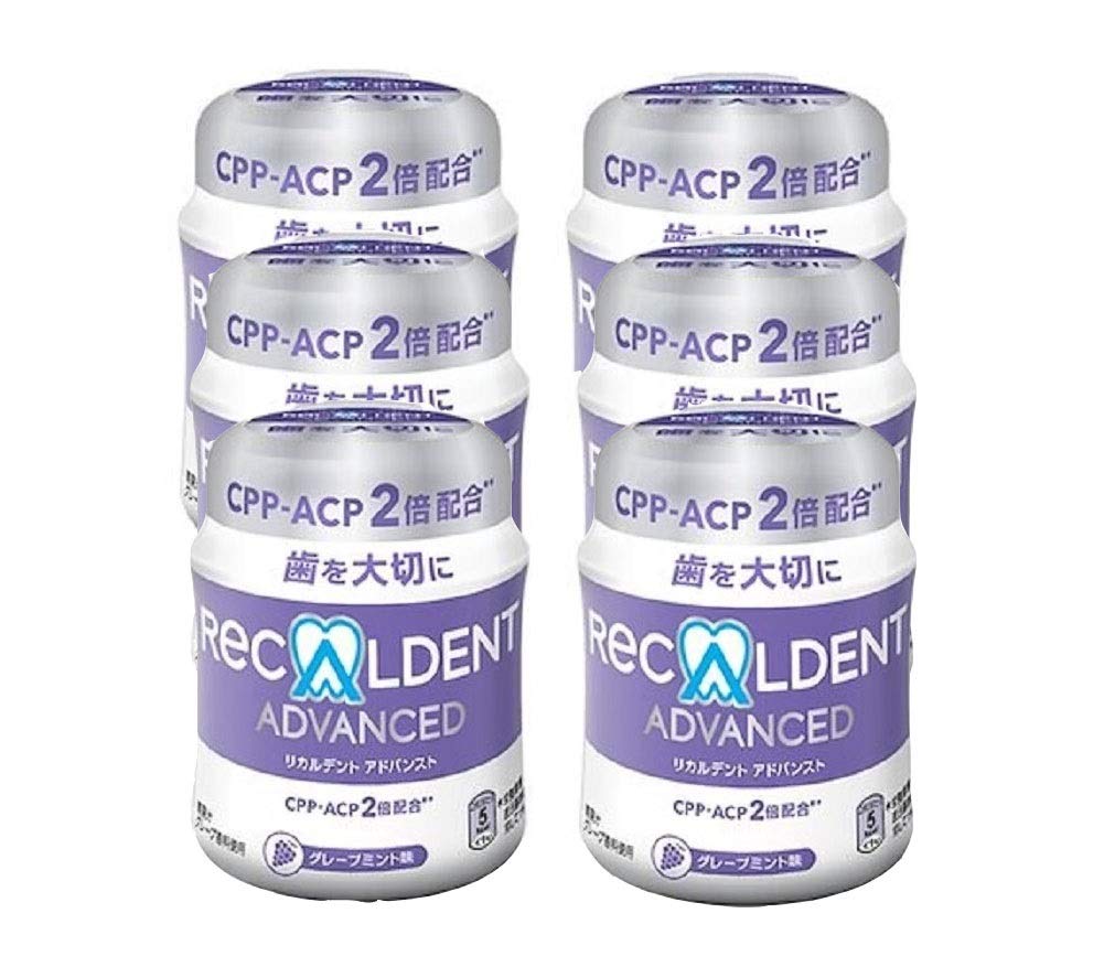 歯科医院専用　リカルデント　粒ガム ボトルタイプ 140ｇ　6本セット　グレープミント味