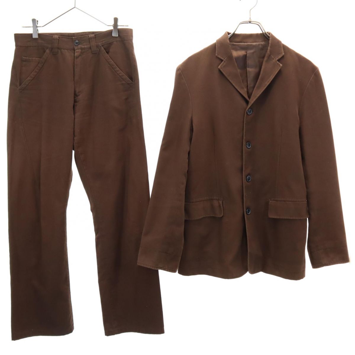 ピーピーエフエム スーツ 上下セットアップ M ブラウン PPFM メンズ