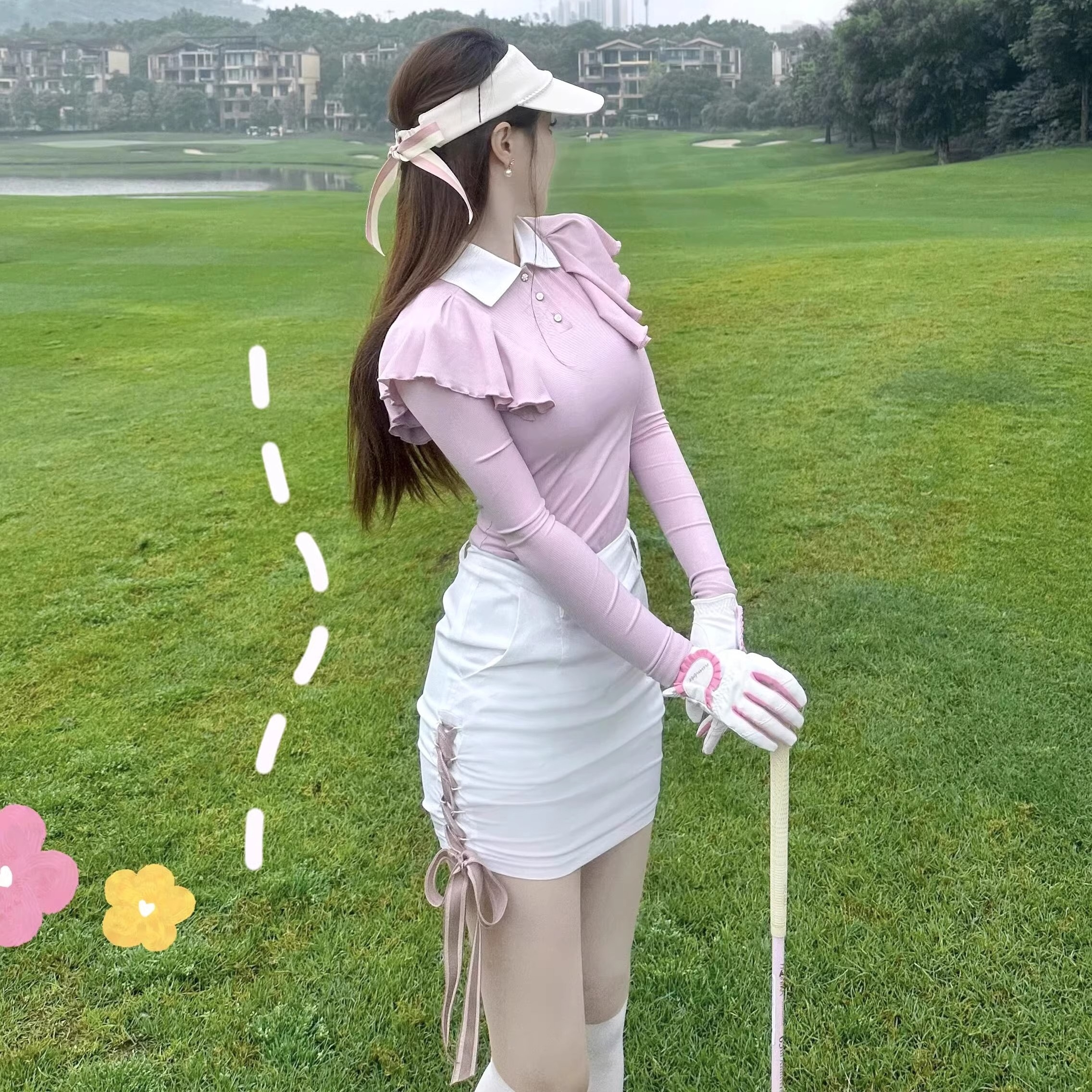 2025新作 ゴルフウェア 夏 長袖/スカート 日焼け止め レディース スポーツ ゴルフスカート