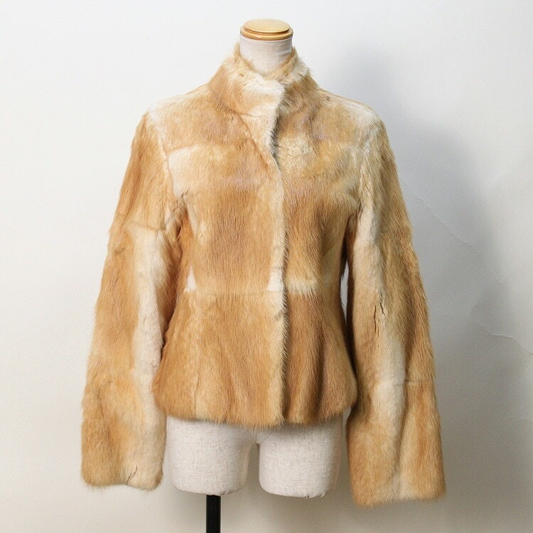 マスクラット ファー ブルゾン ゴールド 送料無料 レディース ギフト プレゼント