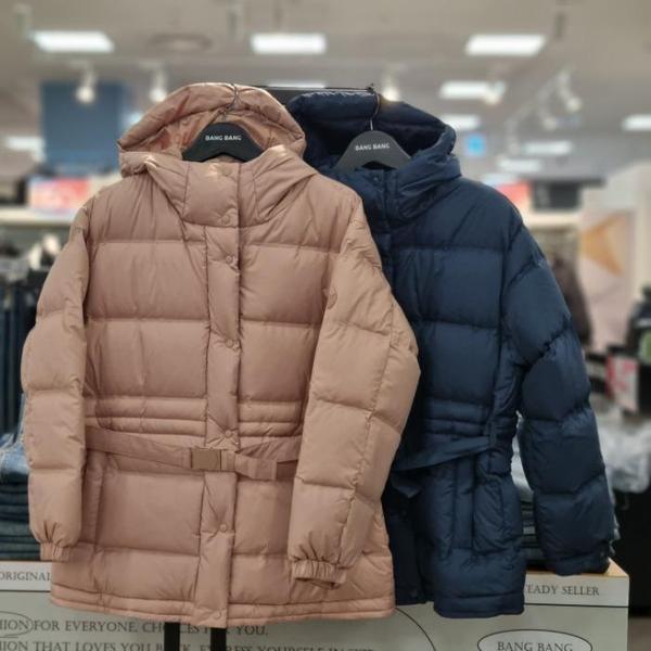 HC21 女性用ウエストベルト ダックダウン パディングジャンパー NUL863 (S43184901)