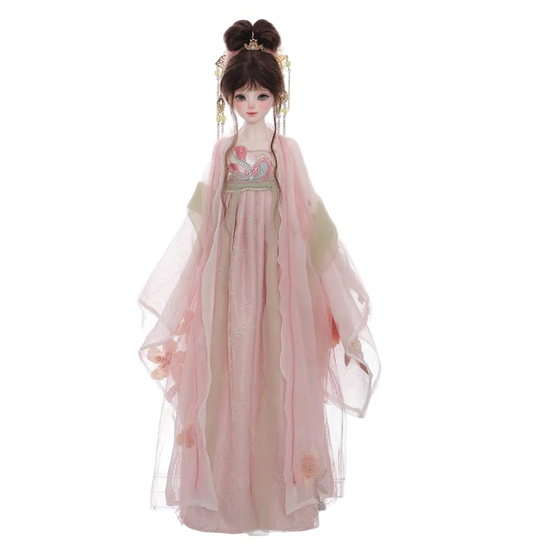 shuga fairy 1/4 スケール 球体関節人形 女 中華風 漢服 神話少女 BJDドール 塗装済み 可動 フィギュア 身長46CM メイク済み 仮装でき プリンセス風 洋服セット プレゼント