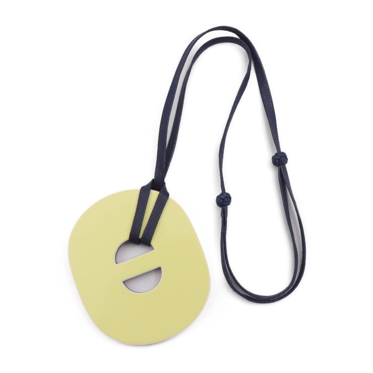 美品 HERMES エルメス ネックレス - シェーヌダンクル ラッカーウッド イエロー系 オレンジ系 ペンダント【本物保証】