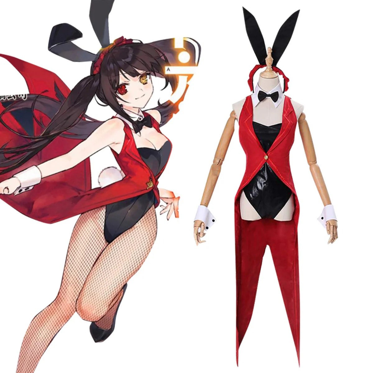 デート・ア・ライブ 時崎狂三 バニーガール コスプレ 衣装 くるみ バニー ハロウィン