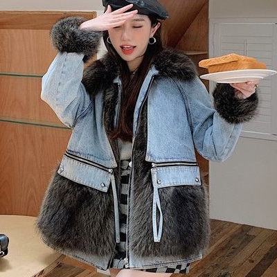 ブルゾン ジャケット秋冬 アウタ プードルファージャケットもこもこプードルボア風ふわふわファーコート4