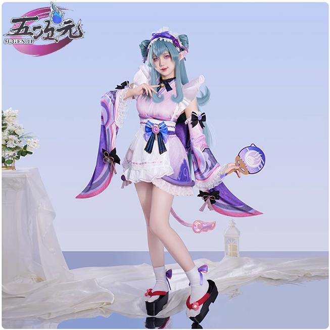 即納あり 五次元　原神　コスプレ　夢見月瑞希　衣装　ins大人気 ウィッグ　靴　扇子　髙!品!質