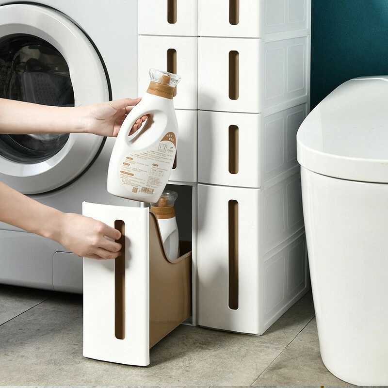 洗面所 収納 隙間収納 引き出し式 3段 約幅14cm すきまストッカー 大容量引き出し キッチン収納 スリムストレージ 小物 バスルーム すき間ストッカーすき間収納 ランドリー収納 スリム 引出し