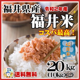 【新米】高品質ブレンド米! 【即納OK!送料無料】福井県産福井米20kg (10kgx2) ★北陸米処の安心安全の検査米★ コスパ最高の声多数!令和2年産